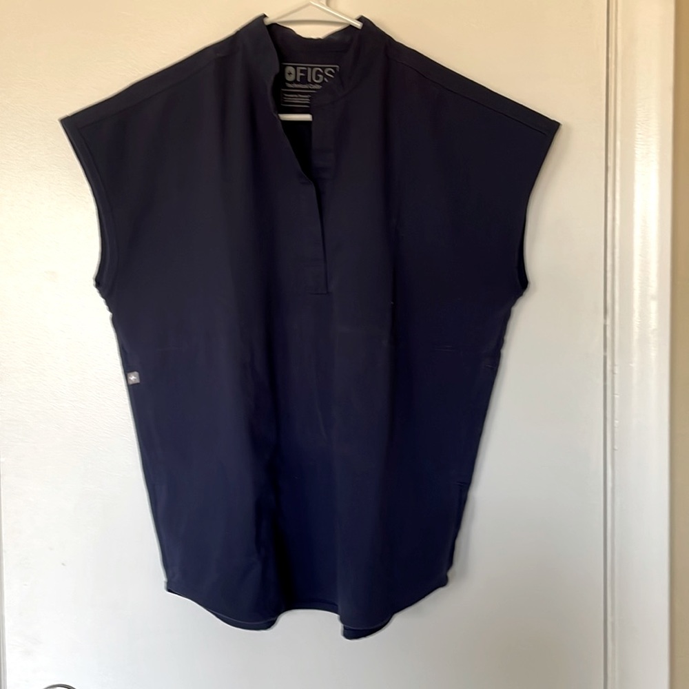 Figs Rafaela Top Navy Blue XS